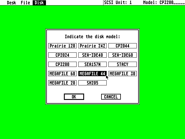 Atari Advanced Hard Disk Utility atari screenshot